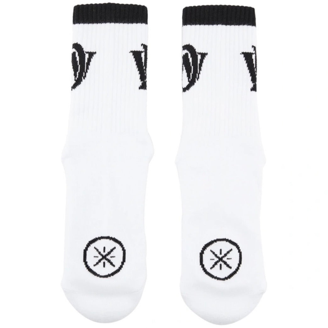 【予約注文】Way of Wade ロゴ クルーソックス 抗菌 ウェイオブウェイド