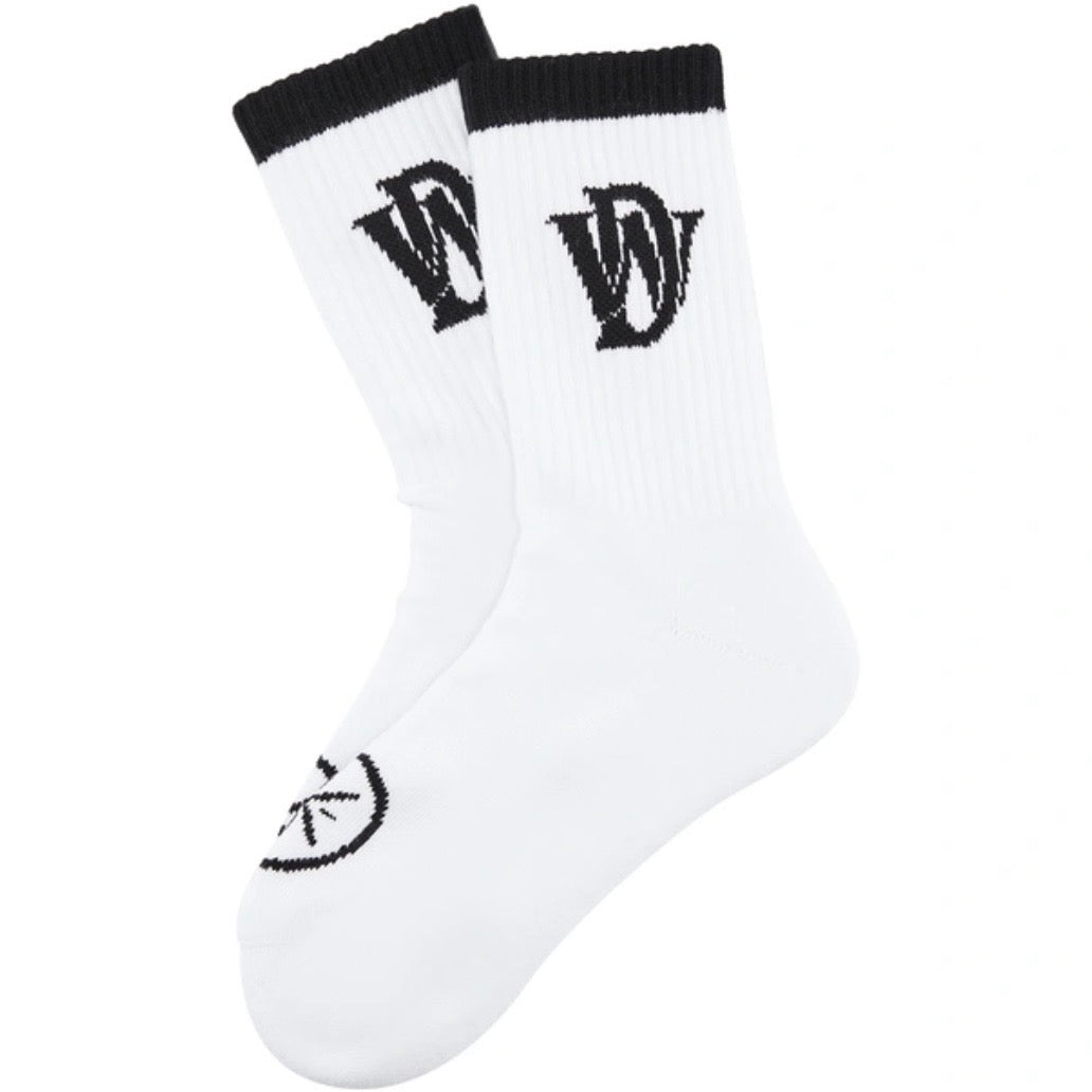 【予約注文】Way of Wade ロゴ クルーソックス 抗菌 ウェイオブウェイド